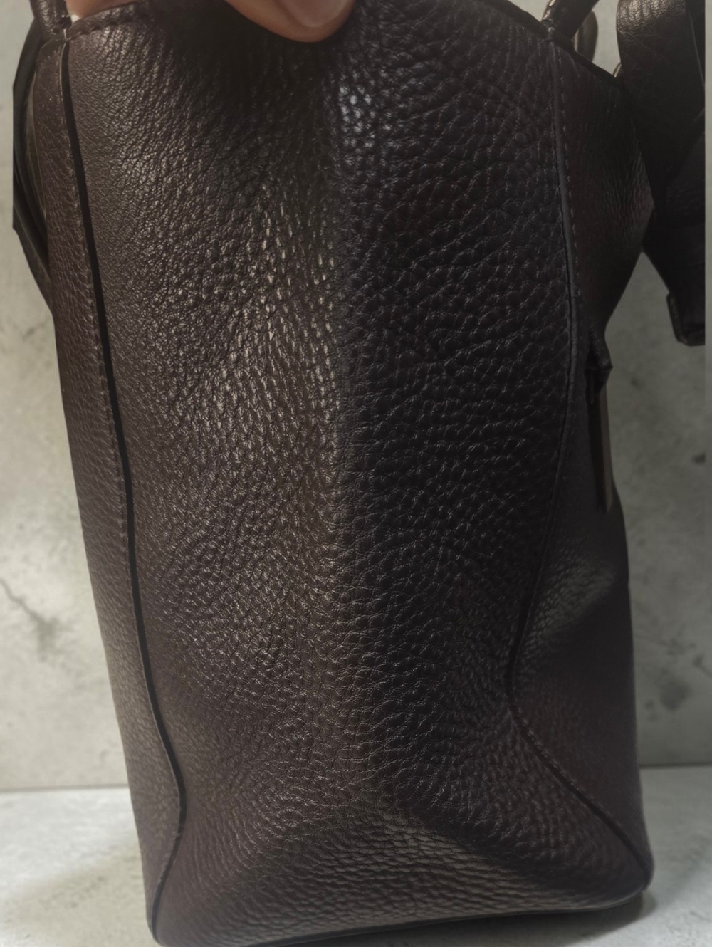 Via Spiga Leather Chocolste Brown Tote Shoulder Bag Purse - Picture 9 of 11